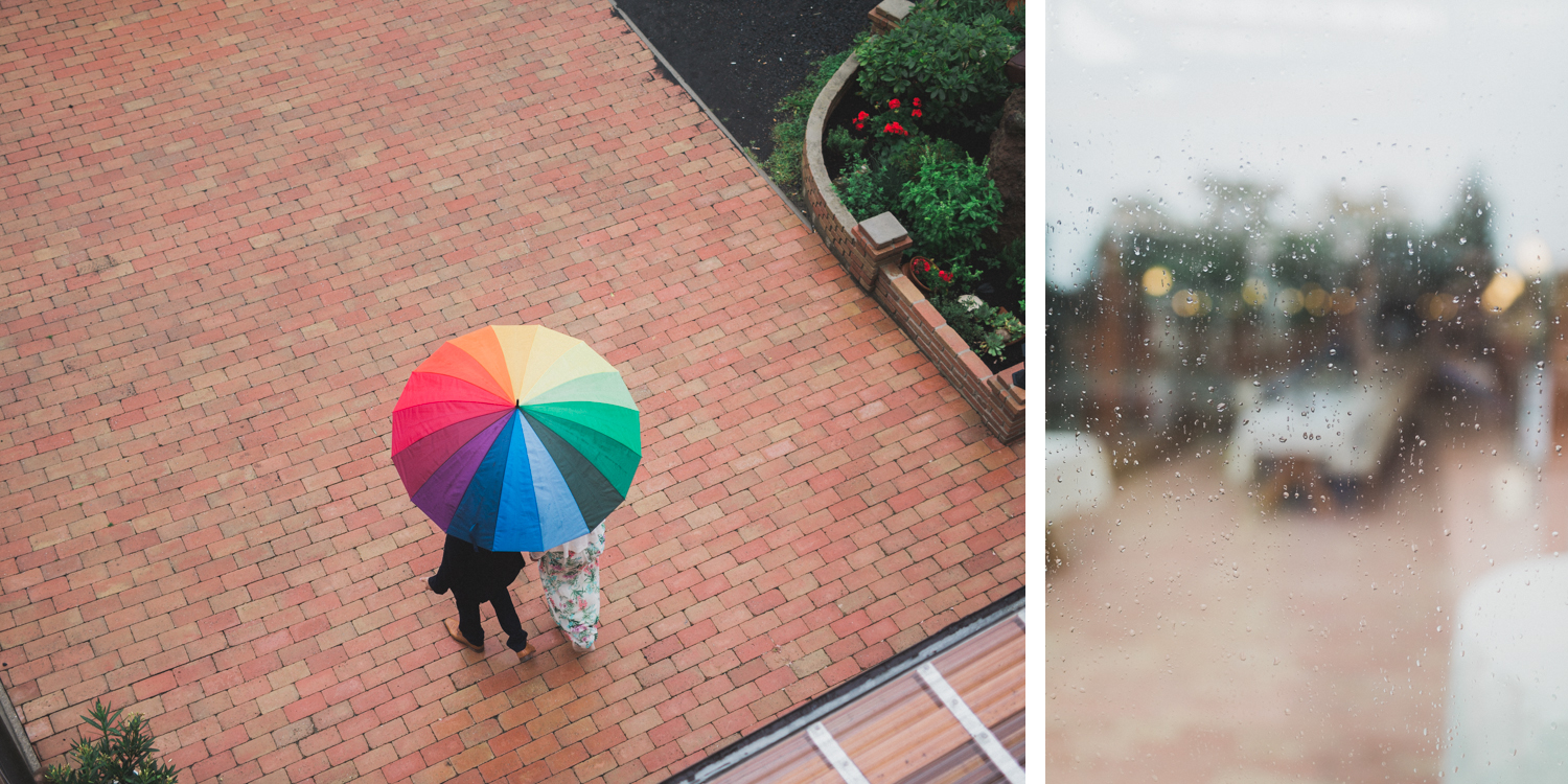 Hochzeit im Regen